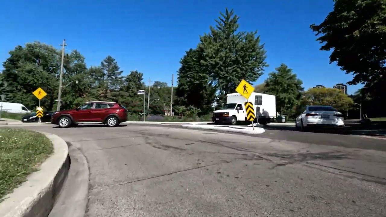 Toronto by bike - traffic circle fun!