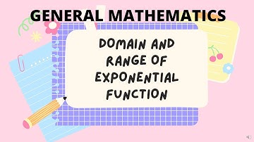 Domain and Range of Exponential function
