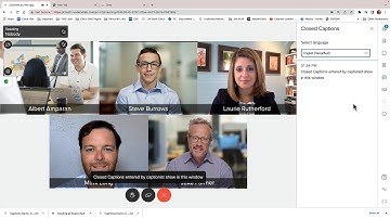 CMS web app Closed Caption demo