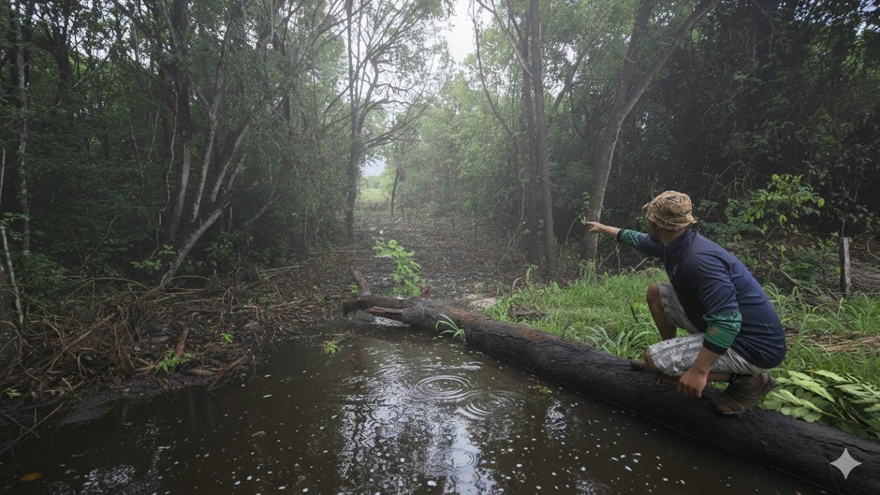 ALGO ESTRANHO CRUZOU A FLORESTA ENQUANTO AGENTE PESCAVA! 