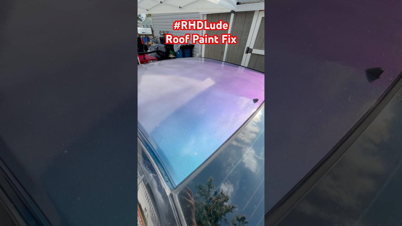 Fixed the roof paint on the right hand drive Honda Prelude! 