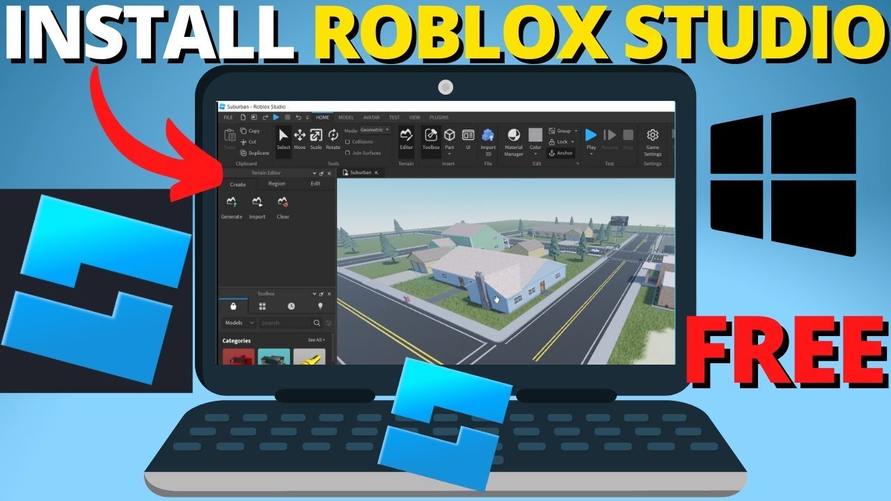 How to Download Roblox Studio on Laptop & PC - Install Roblox Studio on Windows  Computer 