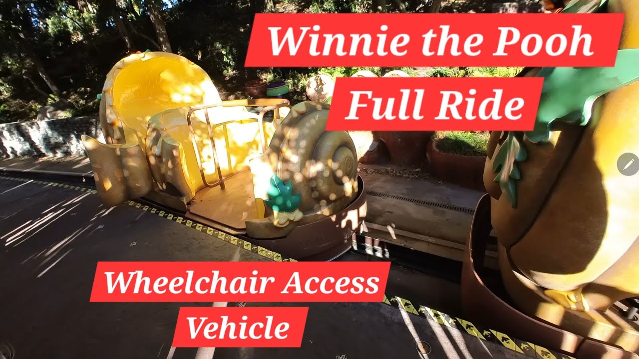Pooh Ride Home Made 4K Winnie the Pooh Full Ride Wheelchair Access Vehicle Disneyland - YouTube