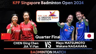 🔴LIVE SCORE | CHEN /JIA vs Mayu MATSUMOTO /Wakana NAGAHARA | Singapore Badminton Open 2024