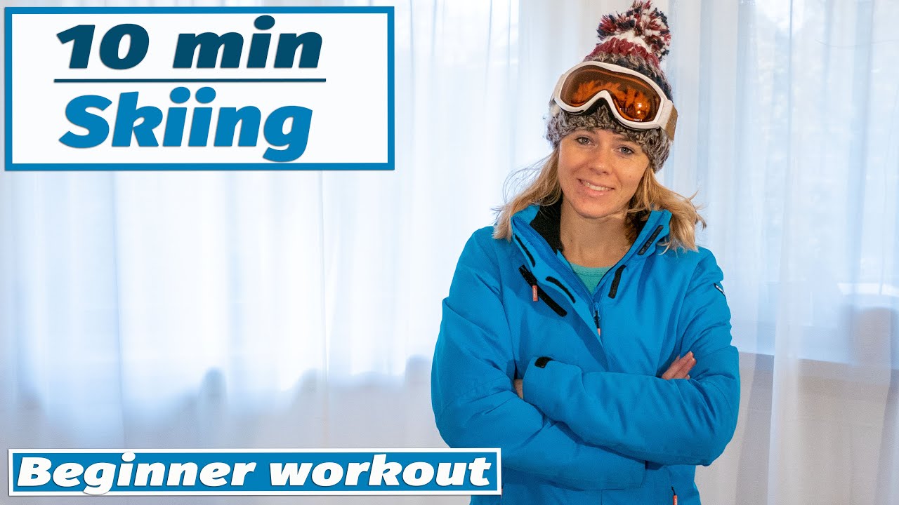 10 min Beginner Skiing workout - NO EQUIPMENT