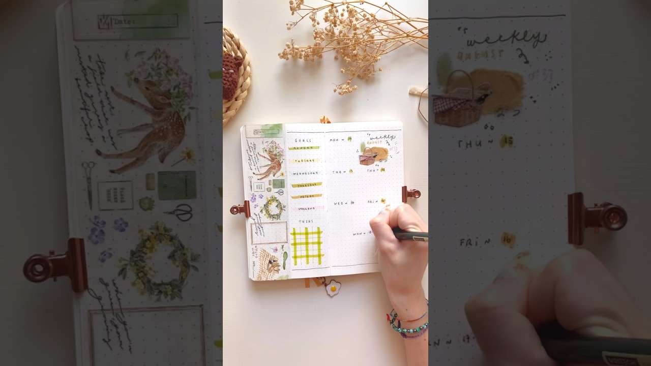 Weekly plan with me || Bullet Journal Setup 