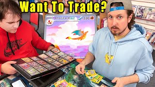 POKEMON TRADING, But I MUST TRADE My Charizard Card!