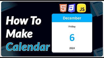 Create a Dynamic Calendar Using HTML, CSS, and JavaScript: Full Tutorial 📅✨ | Adel Gabr
