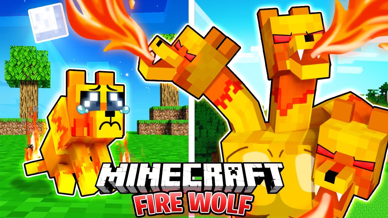 I Survived 100 DAYS as a FIRE WOLF in HARDCORE Minecraft! YouTube