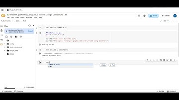 Host streamlit app in google colab using cloudflare tunnel