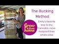 Bucking your Cannabis makes it easy to harvest, dry and store. This method also yields fab flower!