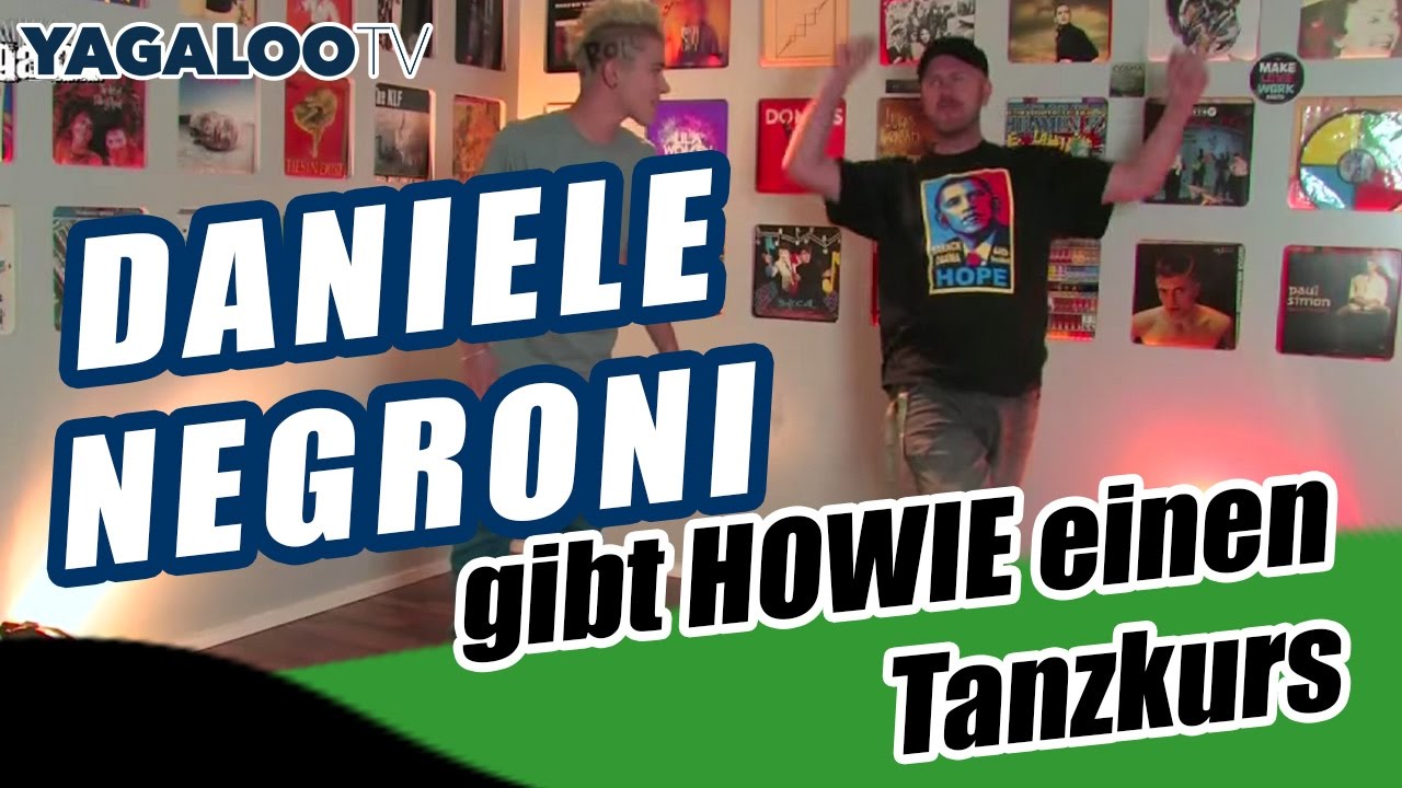DANIELE NEGRONI (DSDS) gibt Howie von YAGALOO einen kleinen Tanzkurs