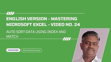 English Version – Video #24 - Mastering Excel: The Ultimate Guide | Automated Sorted Data in Excel