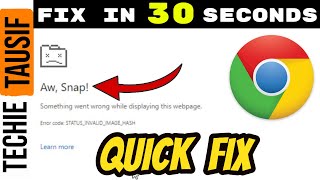 Aw Snap Fix Statusinvalidimagehash Fix Aw Snap Chrome