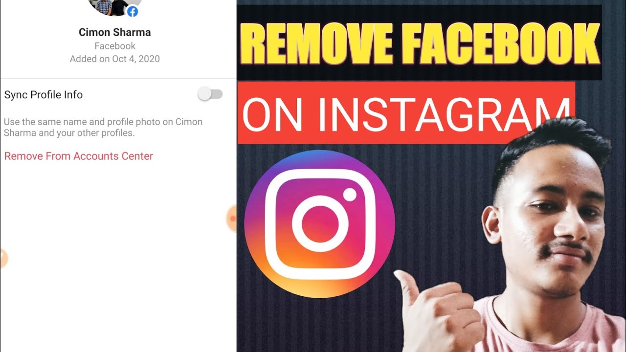 how-to-remove-facebook-account-from-instagram-account-center-youtube