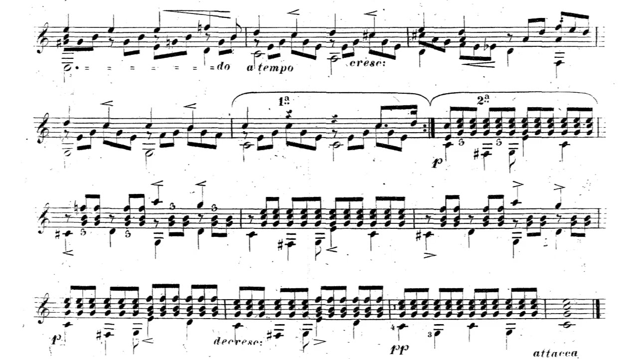 Johann Kaspar Mertz - Trois Nocturnes for Guitar, Op. 4 (1840) [Score-Video]