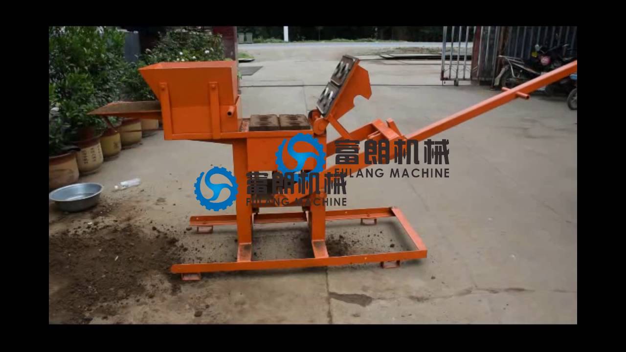 FL2 40 small manual interlocking brick making machine 1 02 - YouTube