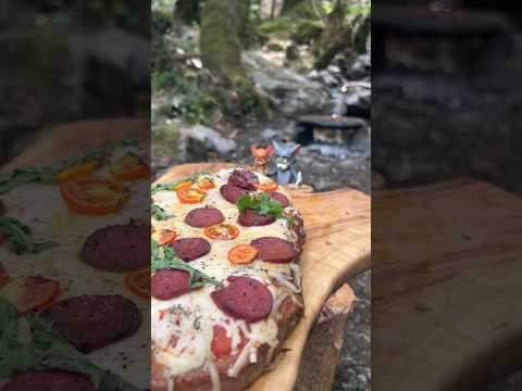 Doğada Taş Üzerinde Steak Pizza 🥩 | Steak Pizza Cooking On The Rock