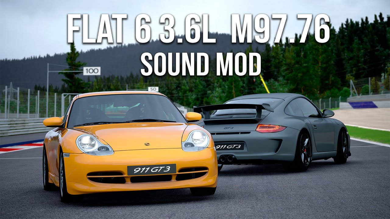 Assetto Corsa Sound Mod Porsche FLAT 6 3.6L M97.76 YouTube