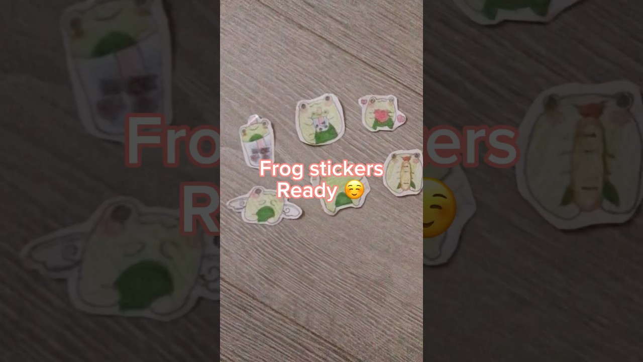 How to make frog stickers 💜 🐸