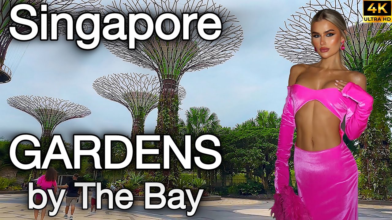 Singapore GARDENS BY THE BAY 🇸🇬 OCBC Skyway, “Rhapsody” Light Show! [ 4K ] Walking Tour