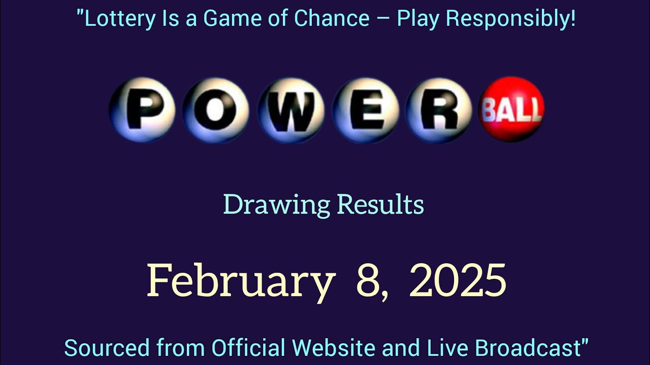 Powerball winning numbers February 8, 2025 - YouTube