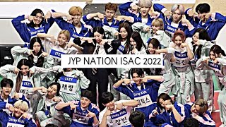 JYP Nation interactions at Isac 2022 ( itzy,nmixx,straykids,xdinary heroes interaction )