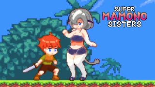 CowGirl Boss Fight - Super Mamono Sisters - Monster Girls All Enemy Attacks - level 2 - PC gameplay