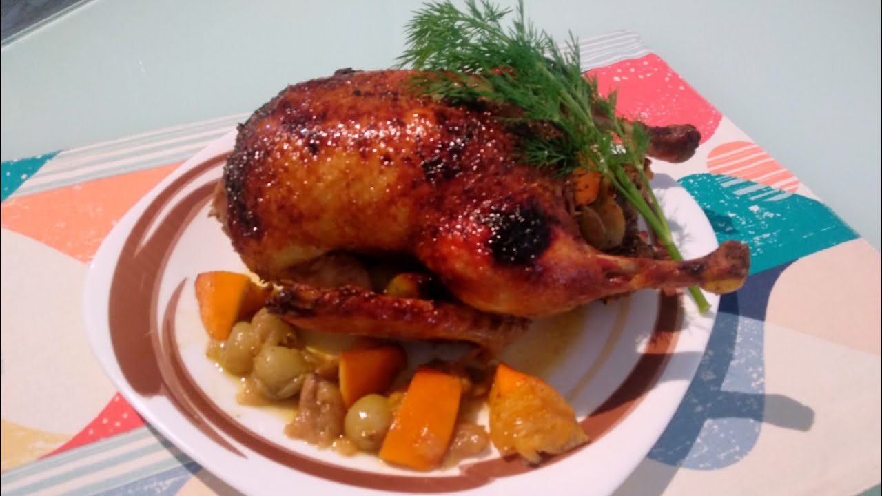 Como hacer PATO ASADO al horno - receta fácil con un toque frutal