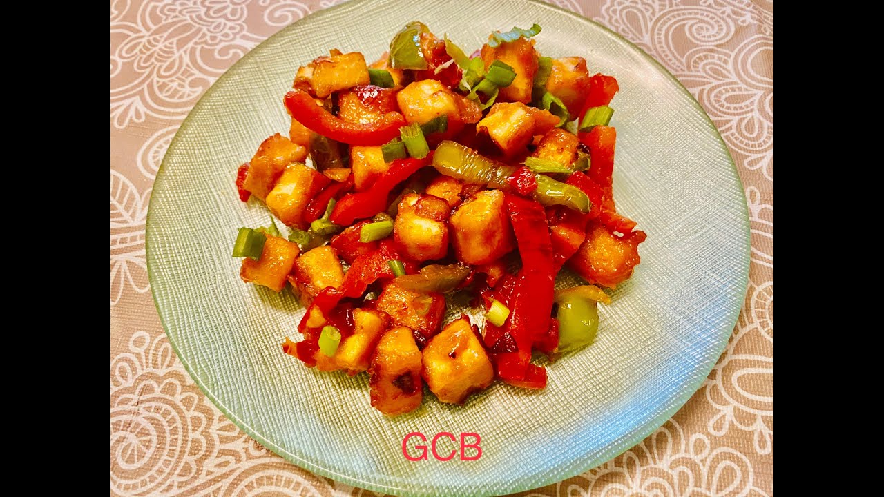 Chilli Paneer- An Indo-Chinese Starter | Gayathiri