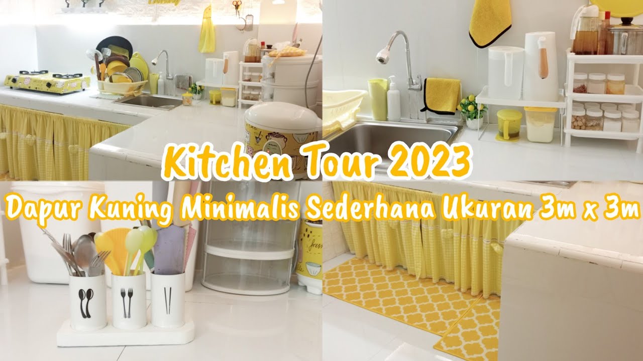 Kitchen Tour Home Tour 2023 | Dapur Kuning Minimalis Sederhana Ukuran 3m x 3m