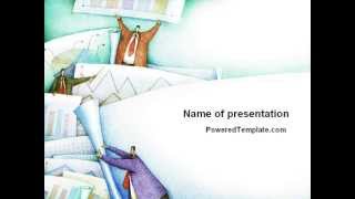 Business Papers PowerPoint Template by PoweredTemplate.com