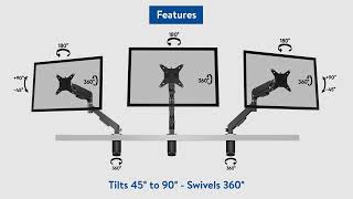 100162725 ONN Spring Assisted Monitor Desk Mount for 13 32