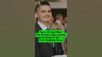 Tears Of Joy Filled The Groom’s Eyes Seeing His Bride In Her First Wedding Dress. #wedding