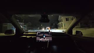 Tesla FSD Drives Me to Work at Night — Real-World Dark Road Test