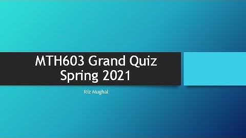 mth603 mid term preparation || mth603 mid term mcqs