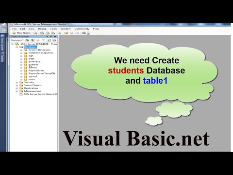 Visual Basic.net: Create a sql server database and tables  programmatically using vb.net