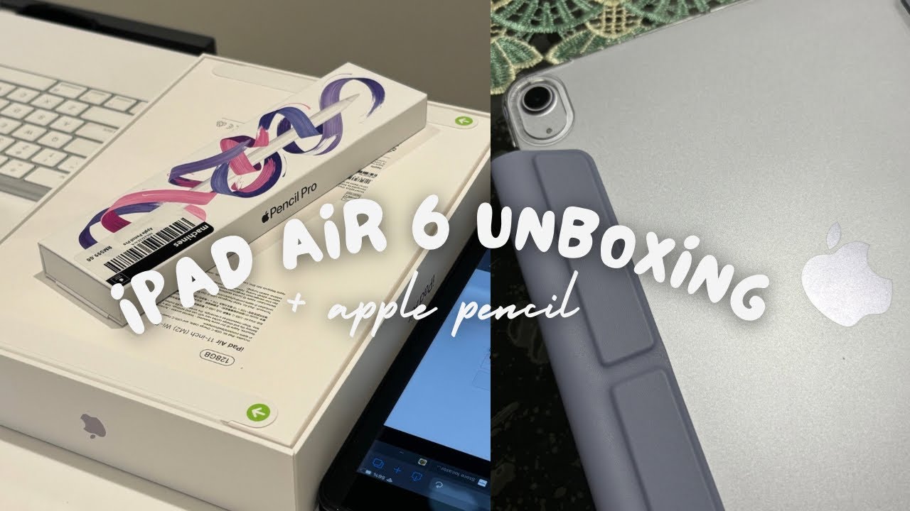 iPad Air 6 ~ 11 inch 2024 unboxing | M2 chip Purple colour & Apple Pencil Pro