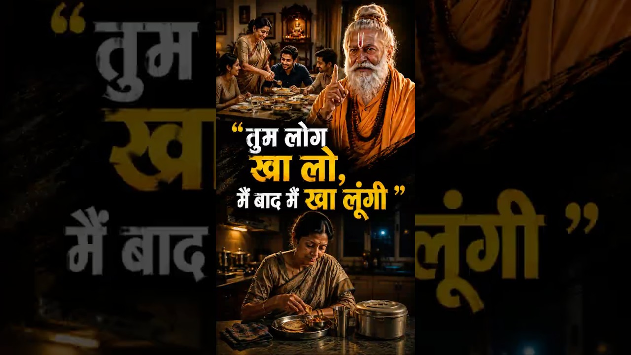 माँ की ममता और आखिरी रोटी का सच — परिवार के मूल्य प्रवचन