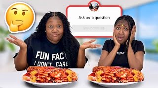 Q&amp;A SEAFOOD MUKBANG....DID A GUY REALLY STAND ME UP ON A DATE?