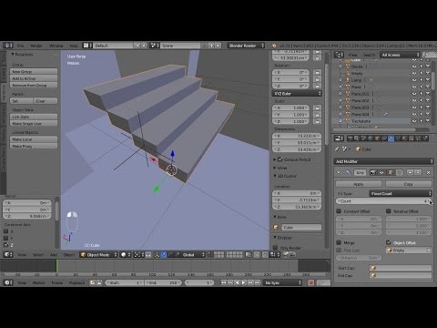 Objekte vervielfältigen mit dem Array-Modifier | Blender 2.7 – Das umfassende Training