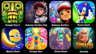 Temple Run2,Subway Surf City,Subway Surf,Sonic Dash,Minion Rush,Kooply Run,Street Rush,Jumanji screenshot 3
