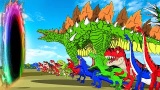 Evolution of STEGOSAURUS DINOSAUR, T-REX, GODZILLA, PANDA,LIZZIE: Who Is Stronger| Godzilla Cartoon