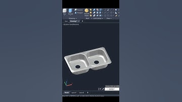 AutoCAD 3D Modeling of Kitchen Sink #autocadshorts