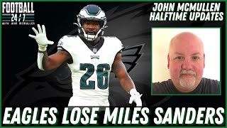 Eagles vs. Raiders Halftime Update | Miles Sanders Injured, Sirianni Running Ball | John McMullen