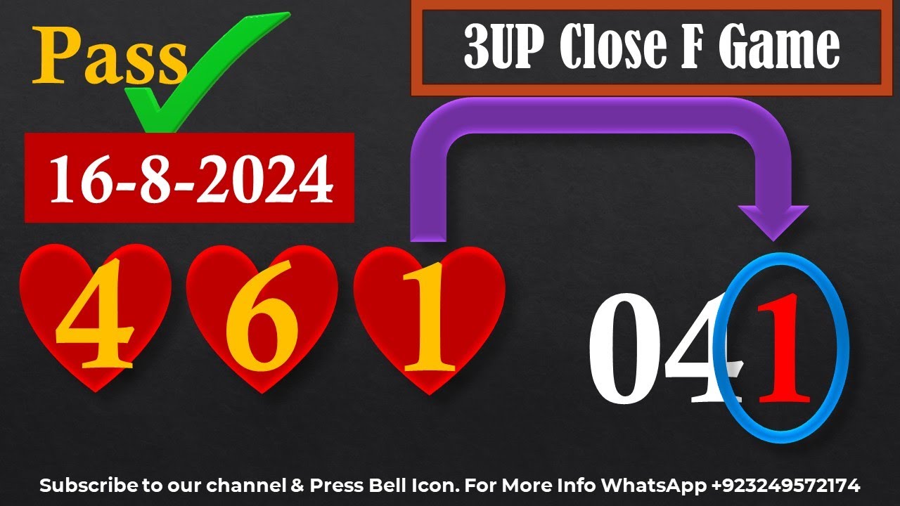 Thai Lottery 3UP Close F | Thai Lottery Result Today | VIP Tips & Tricks 16-8-2024