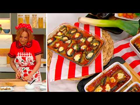 Iliana Calabró prepared a super easy and delicious recipe: eggplant and chard involtini