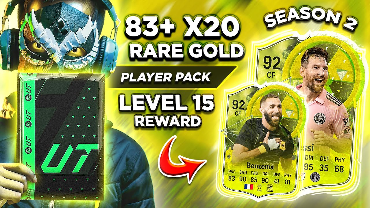 83+ x20 RARE GOLD PLAYER PACK LEVEL 15 REWARD OF FC 24 SEASON 2! 🤩