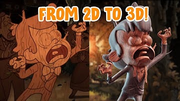 Sculpting Wooden Dipper Pines from Gravity Falls in Blender - 2d to 3d