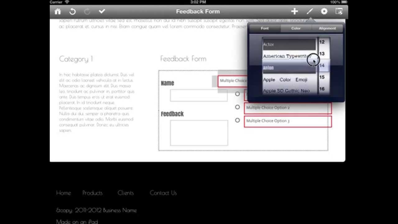 Add a Feedback Form -  Integrating HTML Egg with Touch Forms